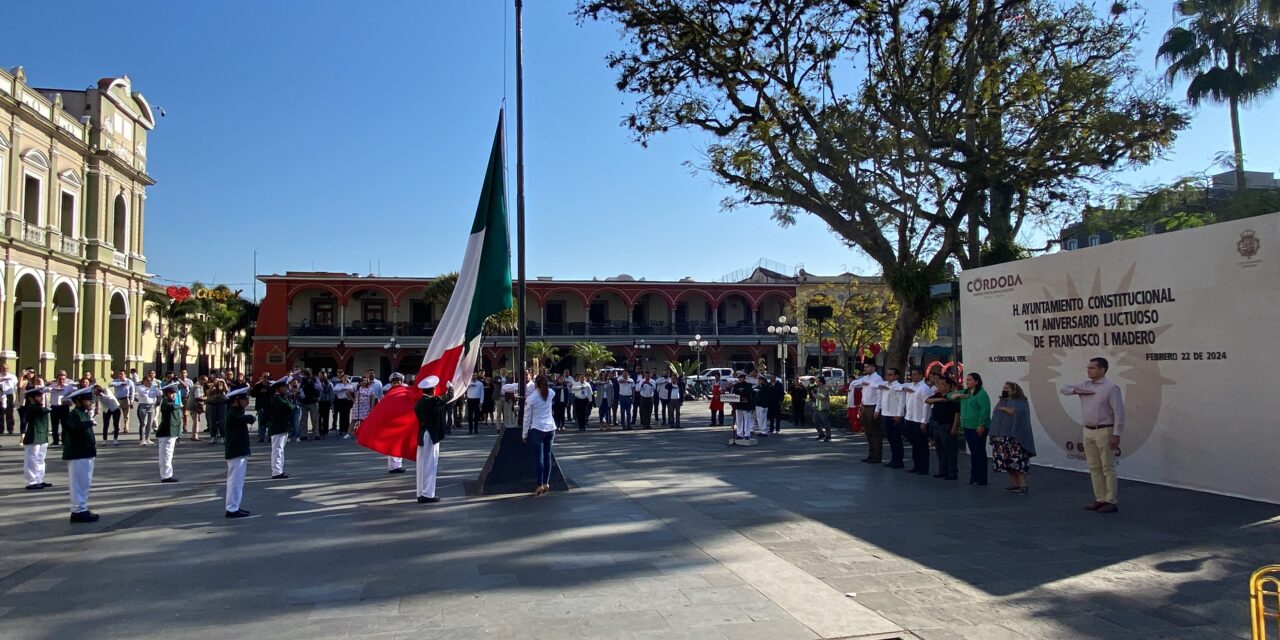 Realizan acto cívico, con motivo del 111 aniversario luctuoso de Francisco I. Madero