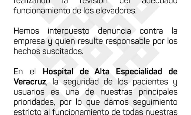 Va Hospital de Alta Especialidad de Veracruz contra OTIS