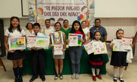 Premian a ganadores de concurso de dibujo infantil “El mejor regalo del Día del Niño”