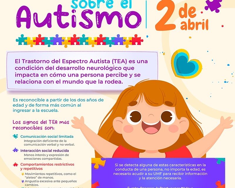 Exhorta IMSS Veracruz Sur a conocer  síntomas del Trastorno de Espectro Autista (TEA)