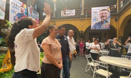 Sostiene Mariana Ríos Álvarez, reunión con mujeres del Distrito 19