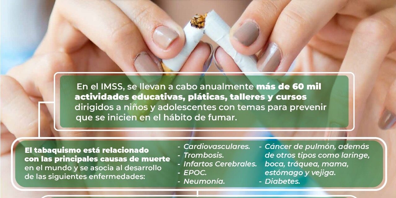 Concientiza IMSS Veracruz Sur  sobre efectos nocivos del consumo de Tabaco