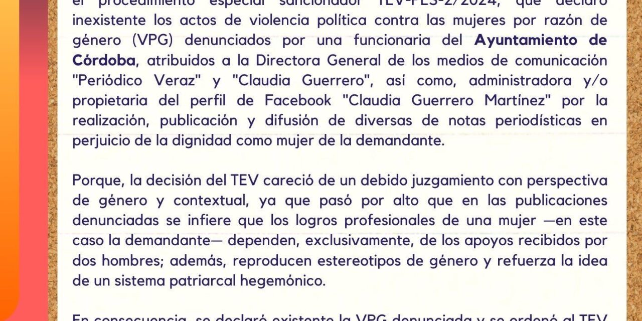 Claudia Guerrero si cometió Violencia de Género contra Vania López