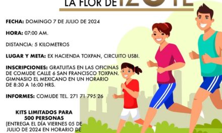 Convocan a carrera pedestre el 7 de julio en el Tercer Festival de la Flor de Izote