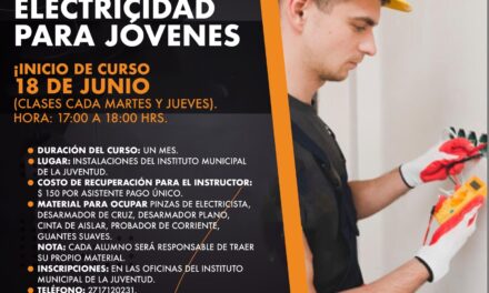 Abre IMJUVE curso de electricidad para jóvenes