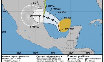 La Secretaría de Protección Civil de Veracruz da a conocer:  Disturbio con Potencial de Ciclón Tropical Uno