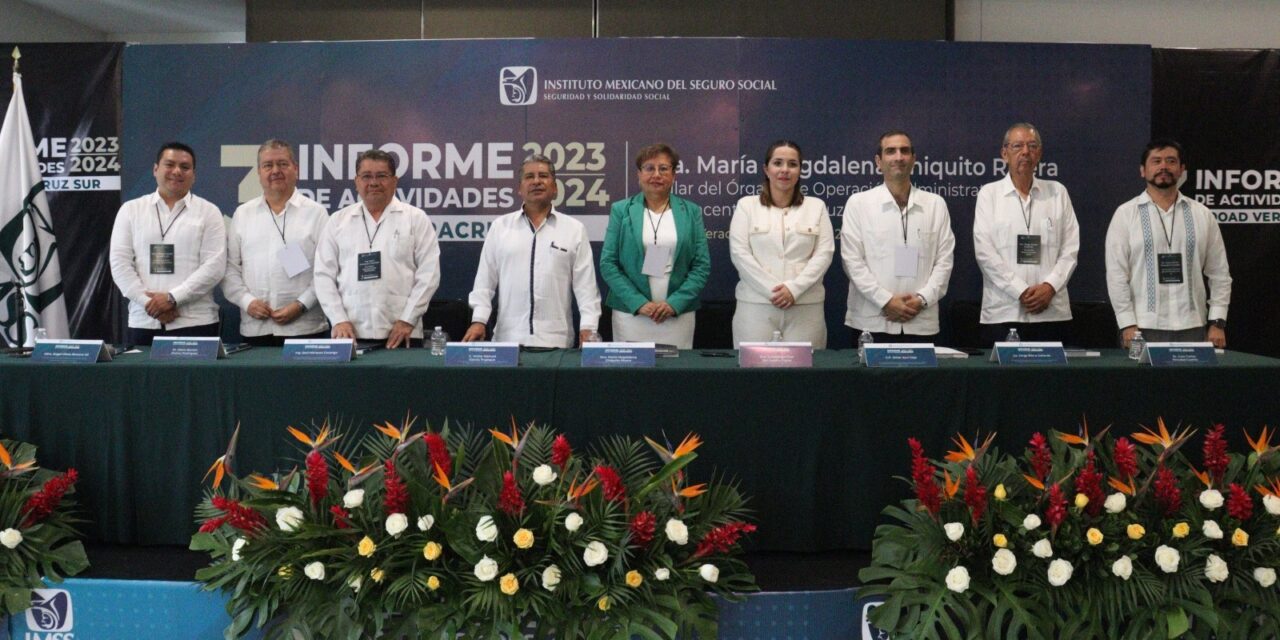 Rinde titular del IMSS Veracruz Sur tercer Informe de Labores