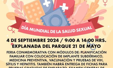 Celebrarán el Día Mundial de la Salud Sexual en Córdoba con feria de servicios médicos